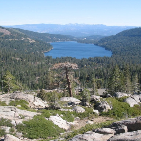 Donner Lake, Sierra Nevada Range, California.