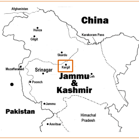 Location of Kashmir Conflict