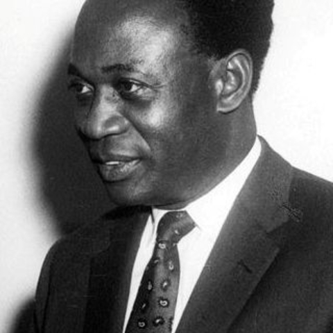 Kwame Nkrumah, the first president of Ghana.