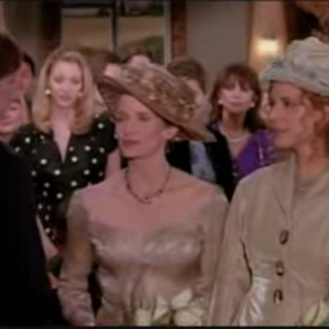 Lesbian wedding on the NBC sitcom Friends.