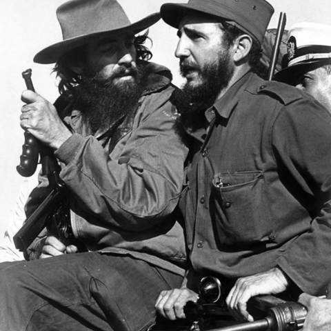  Camilo Cienfuegos and Fidel Castro heading into Havana, Cuba.