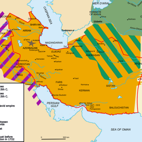Map of Safavid Persia.