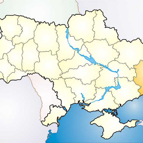 Map of Donbas Region.