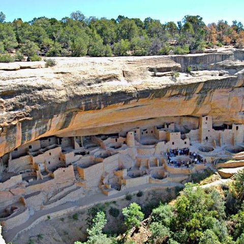The famed Cliff Palace housed the ancient Pueblo Peoples of Mesa Verde.