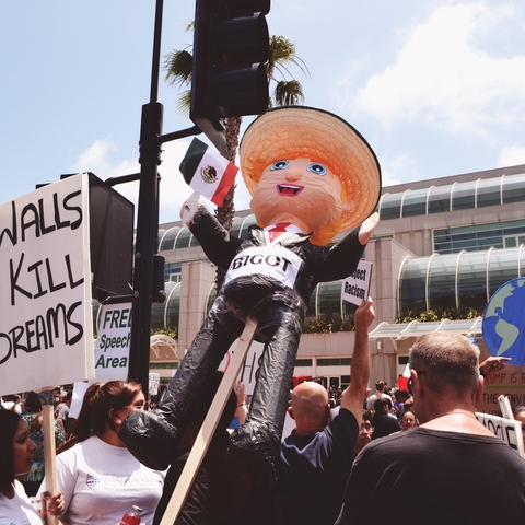 A protest in San Diego in May 2016.