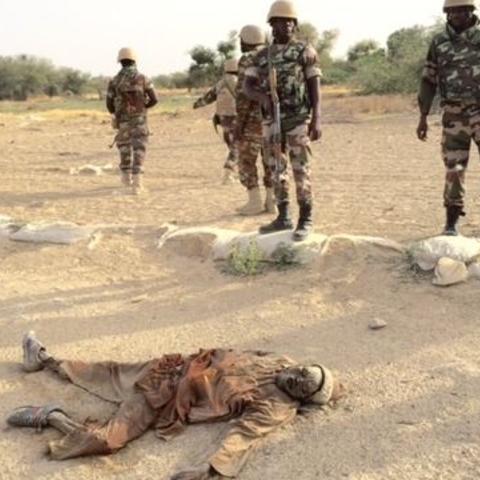 Niger soldiers after violent engagement with Boko Haram.