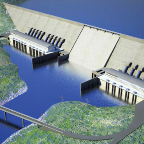 A rendering of the Grand Renaissance Dam.