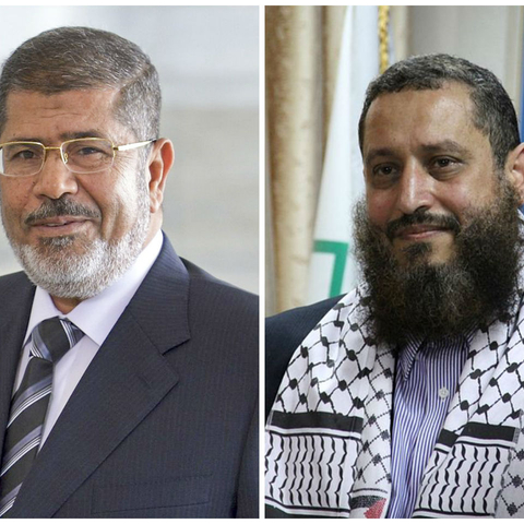 Mohamed Morsi and Emad Eddine Abdel-Ghaffour.