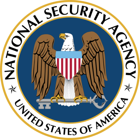 The NSA logo features an eagle and a key.