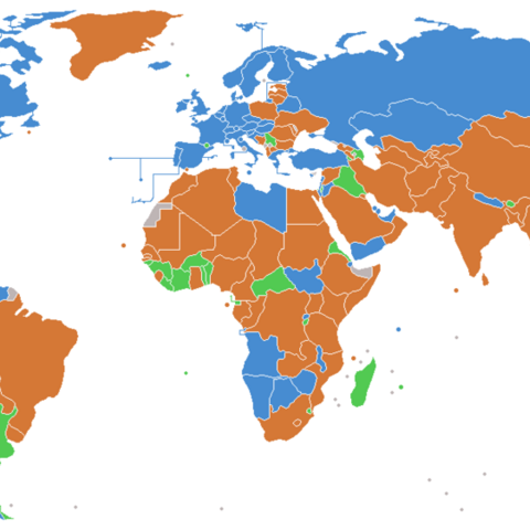 Global migration rates in 2011.