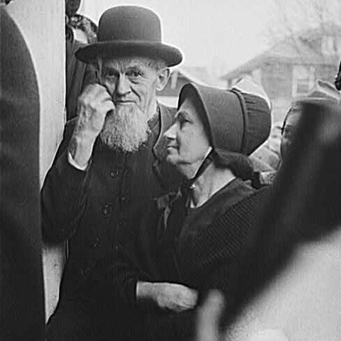 Elderly Mennonite couple in Pennsylvania.