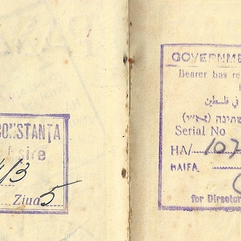 Passport stamps from the Polish Republic.