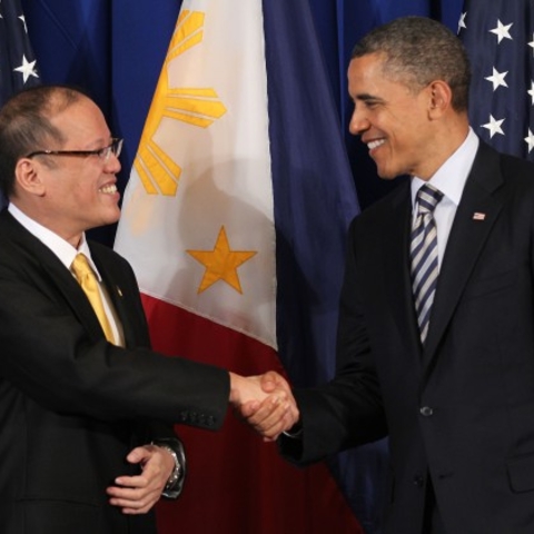 President of the United States, Barack Obama, meets with current President of the Philippines, Benigno Aquino III.