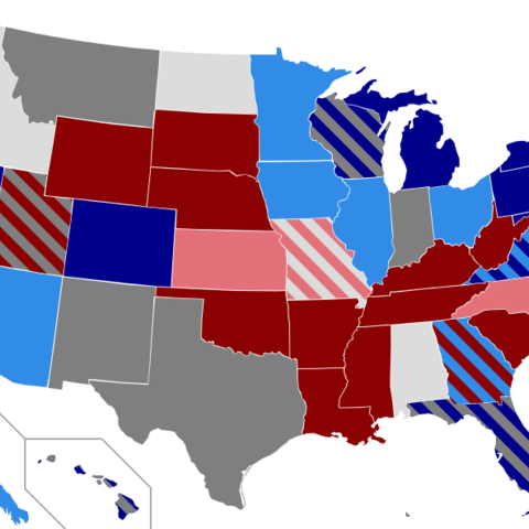 Map illustrating the public opinion of same-sex marriage in the U.S.