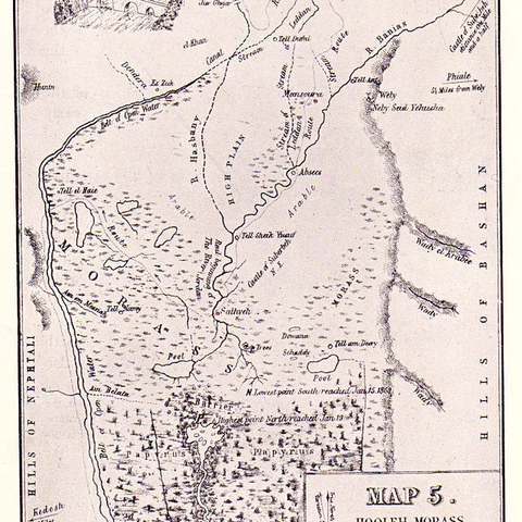 Map of the source of the Jordan.