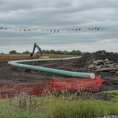 A portion of the Dakota Access Pipeline under construction.