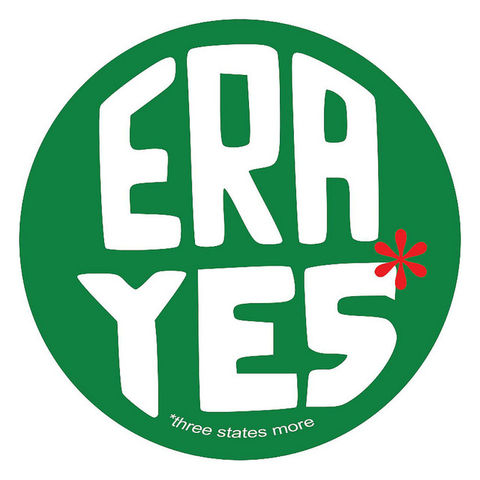 A button supporting the Equal Rights Amendment.
