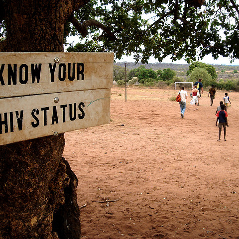 A sign in Zambia in 2005.