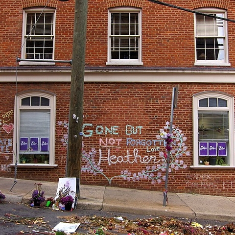 A memorial to Heather Heyer.