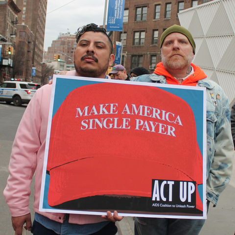 ACT UP protesters at the ACT UP 30thAnniversary Gathering Rally.