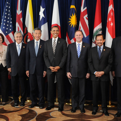 A 2010 summit meeting with ten nations negotiating the TPP.