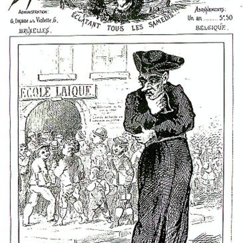 The cover of the 1878 Belgian satirical magazine.