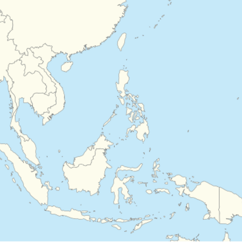Map of Southeast Asia, with the Philippines at center.