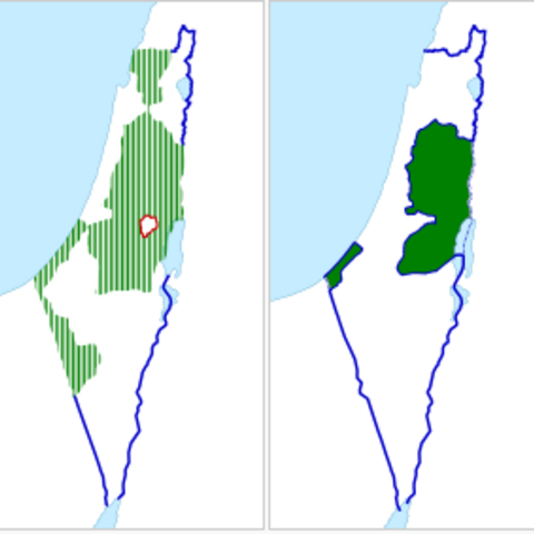 Evolving borders of Palestine / Israel.