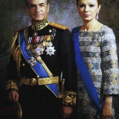 Mohammed Reza Pahlavi and his wife, Queen Farah.