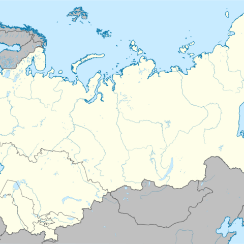 Ukraine is highlighted in this map in red.