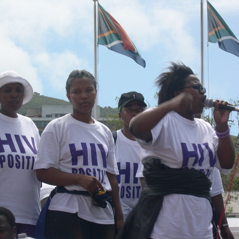 Treatment Action Campaign activists during a 2003 march.