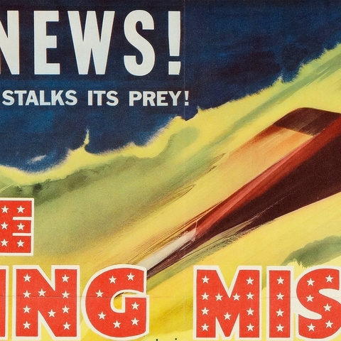 Poster for the 1950 film 'The Flying Missile.'