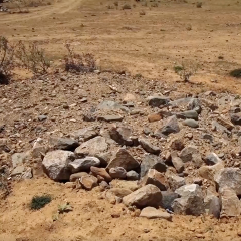 Mass grave of civilian victims in Tigray.