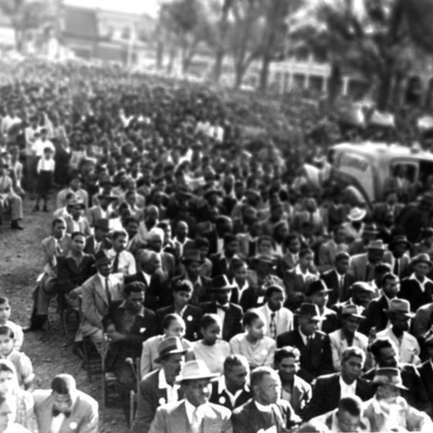 A 1950 protest against the Group Area Bill in Durban.