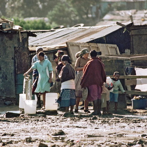 A squatters camp near Cape Town in 1992.