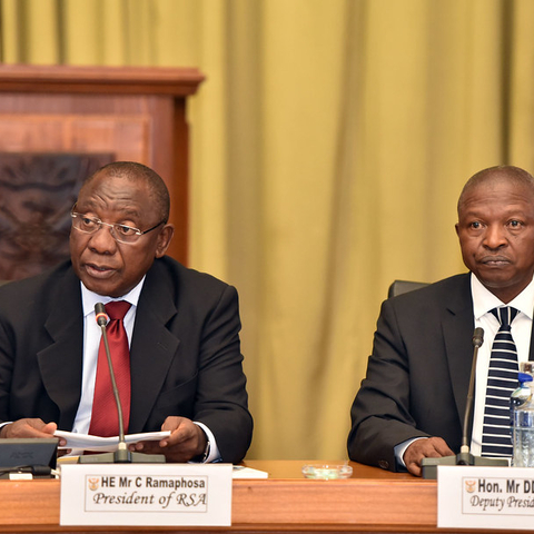 President Cyril Ramaphosa and Deputy President David Mabuza.