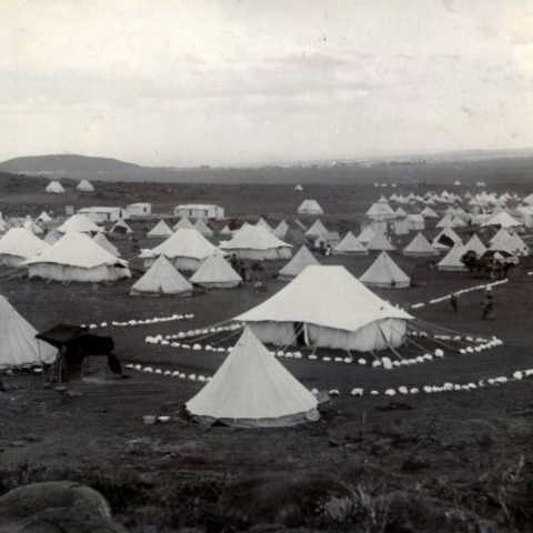 Tents in the Bloemfontein concentration camp for Boer women and children.