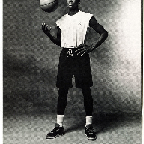 A Nike advertisment from 1985 featuring Michael Jordan.