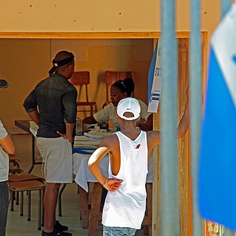 Members of the 'born free generation' registering to vote for the first time.