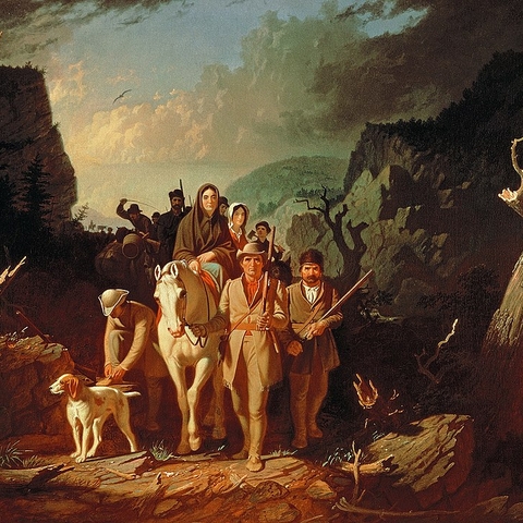 Daniel Boone Escorting Settlers through the Cumberland Gap (1851–52) by George Caleb Bingham.