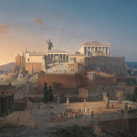 The Acropolis imagined in an 1846 painting.