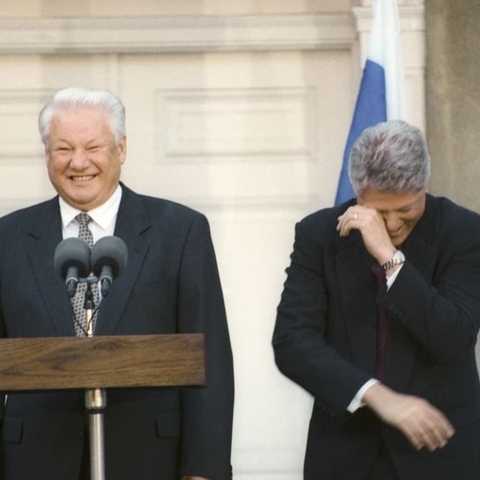 U.S. President Bill Clinton and Russian President Boris Yeltsin.