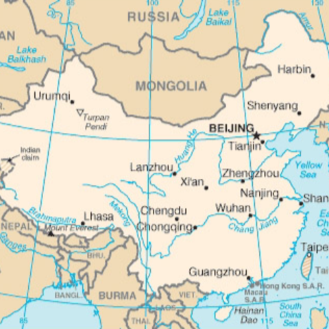 China CIA Map