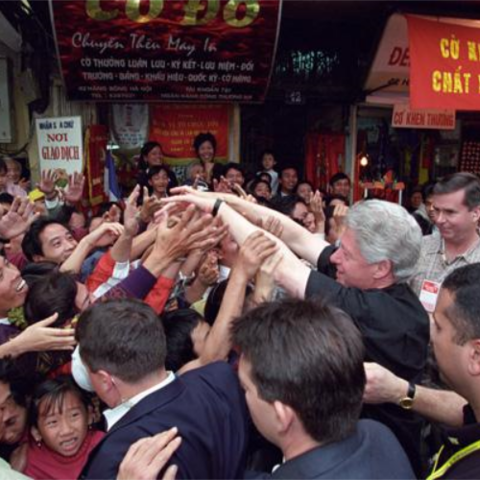 President Bill Clinton visiting Hanoi in 2000.