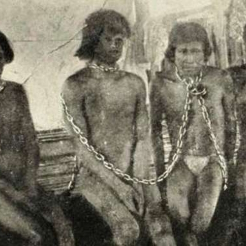 Chained Amazon Indians.