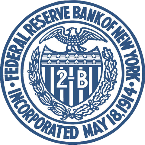 The seal of the Federal Reserve Bank of New York.
