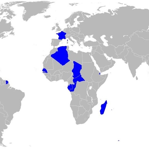 Member states of the French Community in 1961.