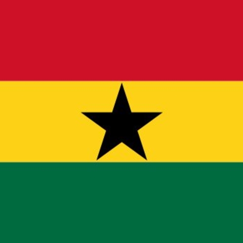 The Ghanaian national flag.