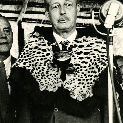 Harold Macmillan during his 1960 tour of the African colonies.