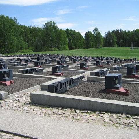 Cemetery of Villages in Khatyn with 185 tombs.